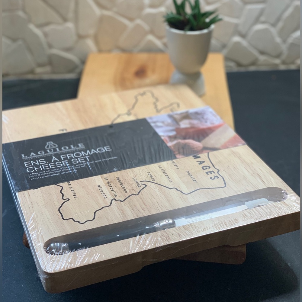 LAGUIOLE | French Cheese Board With Knife | NIB